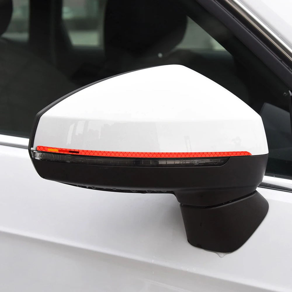 2PCS Car Styling Reflective Tape Mark Decal Anti-collision Side Rearview Mirror Sticker For Audi a3 8v 2014-2018 Accessories | Автомобили