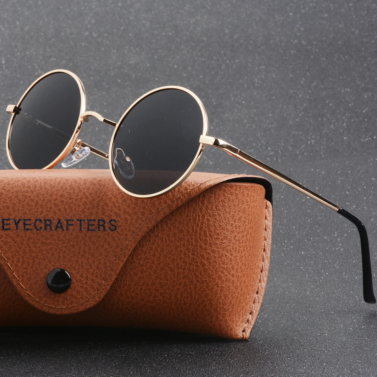Eyecrafters ретро круглые поляризованные металлические стимпанк Винтажные