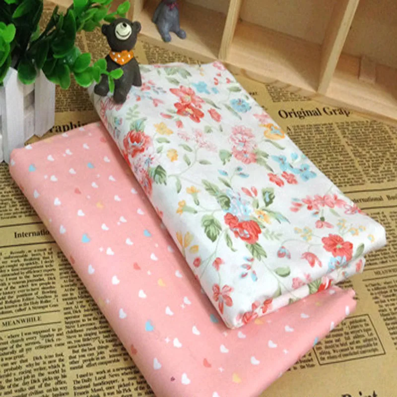 Pretty 50x40 см разноцветное сердце любовь и цветущие цветы хлопковая ткань в