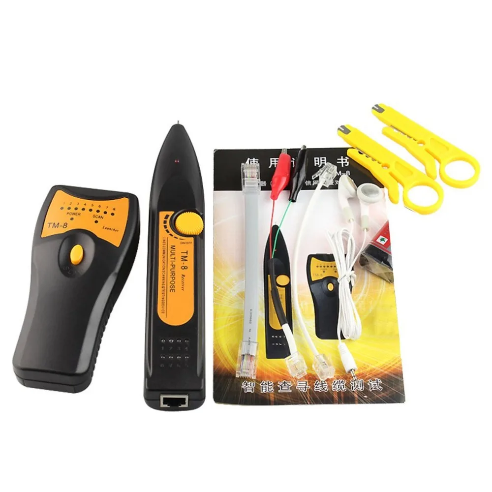TM-8 RJ11 RJ45 Cat5 Cat6 телефонная LAN Сетевой кабель тестер детектор провода трекер Tracer