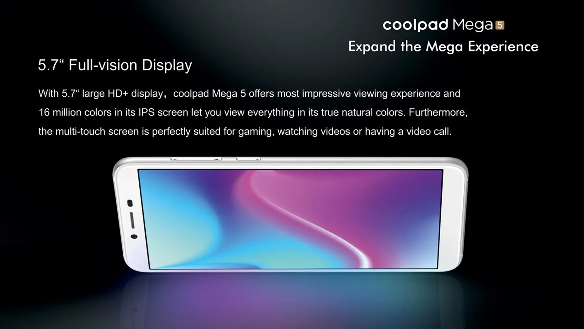 Мобильный телефон Coolpad Mega 5 с глобальной версией, 3 Гб ОЗУ, 32 Гб ПЗУ, аккумулятор 3000 мАч, 5,7 дюйма, HD Две камеры заднего вида, Android Oreo 8,1