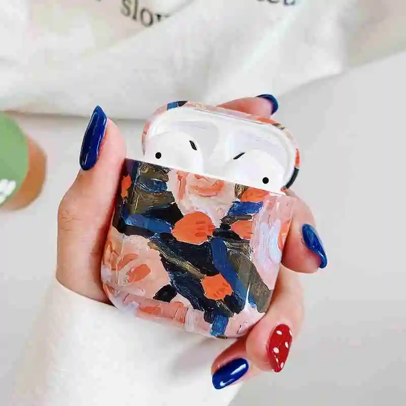 2 Ins Korea florals чехол для наушников Apple Airpods 1/2/i10/i11 защитный чехол Bluetooth сумка для наушников - Цвет: 2