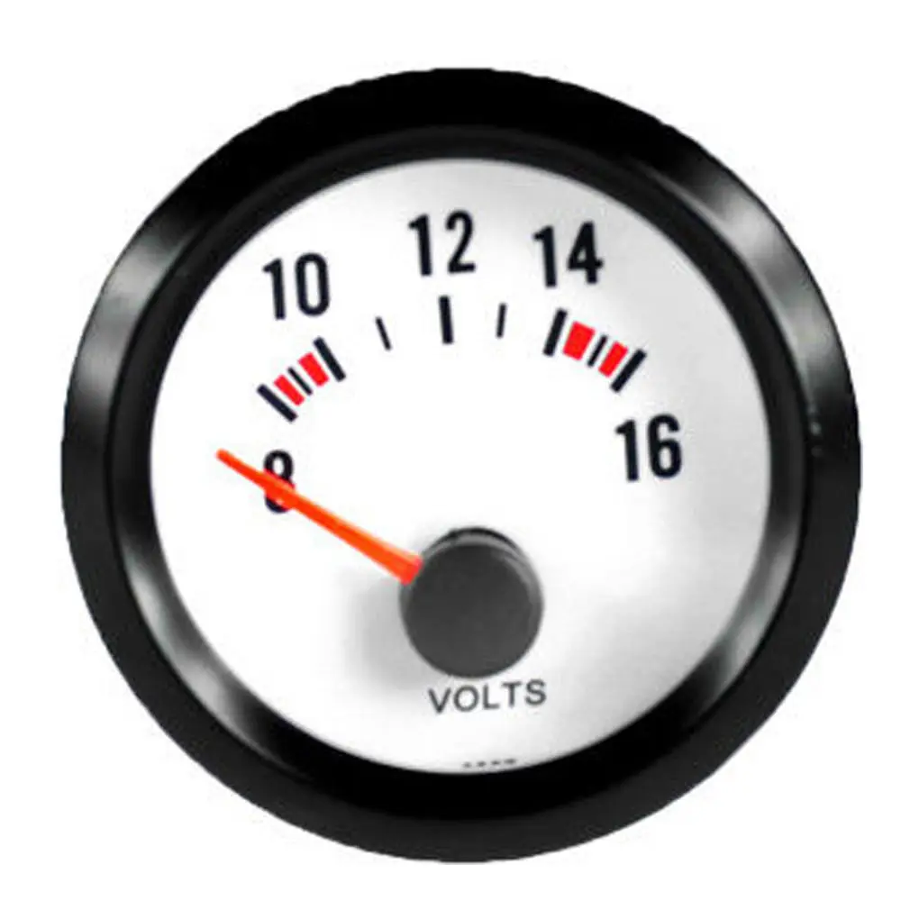 EE Поддержка 2 &quot52 мм измеритель напряжения черный корпус белый циферблат синий