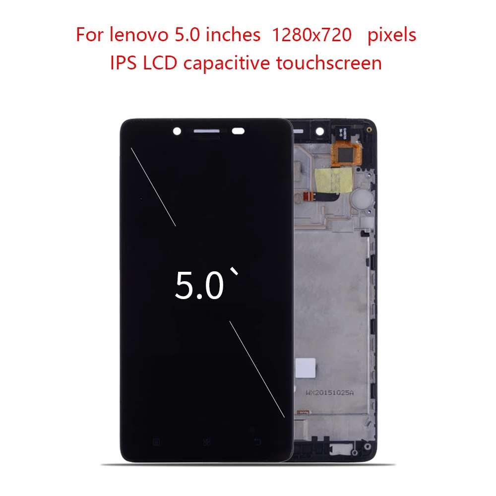 Оригинальный 5 0 &quotдисплей для планшета LENOVO A6000 LCD сенсорный экран с рамкой Lenovo