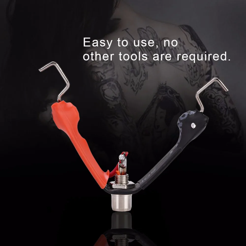 Съемный конвертер для RCA Клип шнур Съемный RCA к зажиму шнур вход питания татуировки пулемет аксессуары