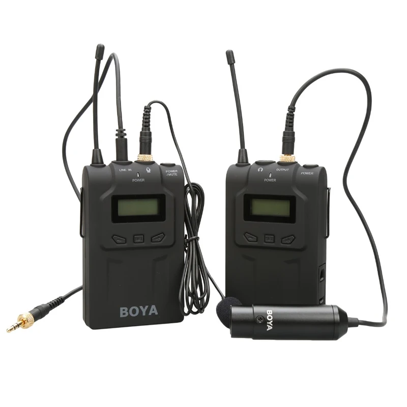 BOYA by wm6 вещательного качества UHF Беспроводной петличный микрофон Системы для eng EFP