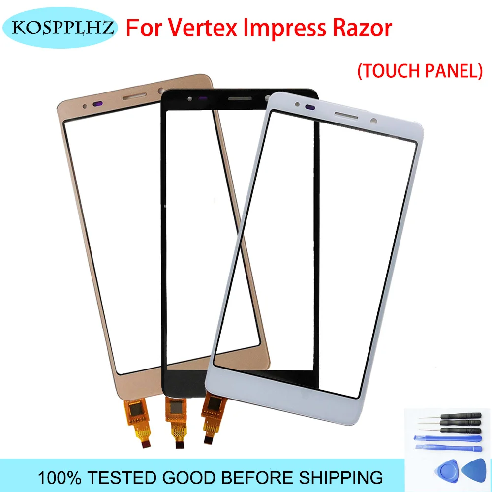 5 0 дюймов для vertex impress Razor 4G сенсорный экран передняя стеклянная панель дигитайзер
