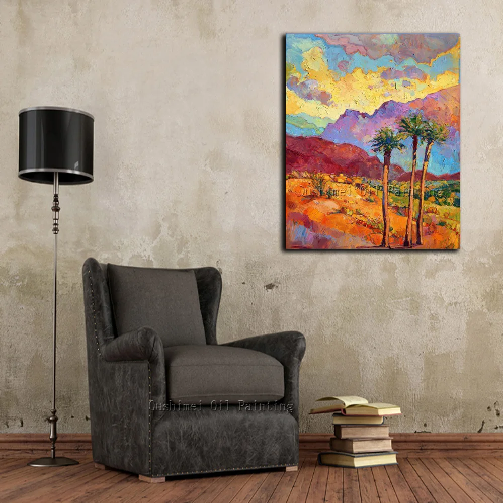 Превосходные навыки художник расписанный вручную красивые цвета пустынный