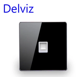 Панель RJ45 компьютерная настенная розетка, сетевой модуль CAT5E, компьютерный разъем, розетка сетевого интерфейса из хрустального стекла