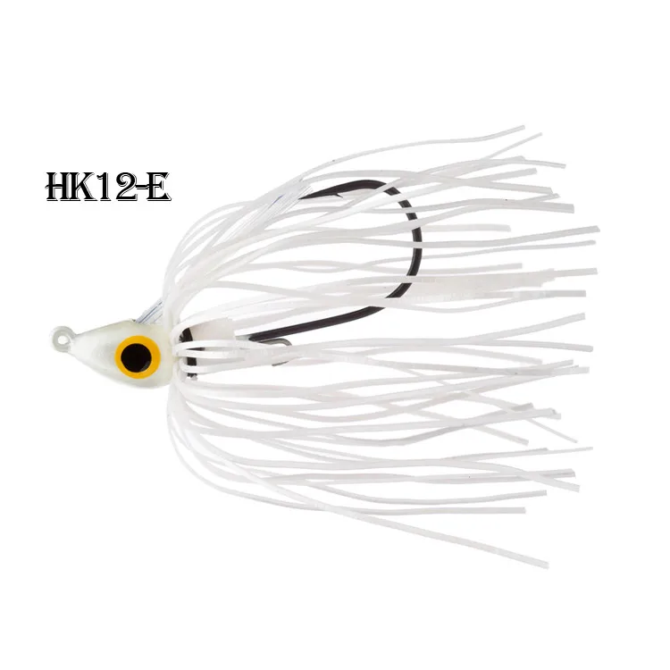 E Рыболовные снасти 3/8oz резиновый зажим Pesca Jig Head крючки блесны искуственные паллет, блесна, приманка, дергающаяся приманка мягкий крючок под червя бас приманки H30 - Цвет: E