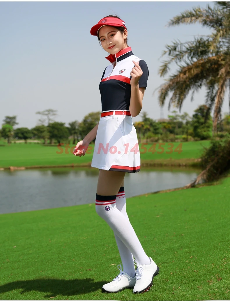 PGM Golf, ультратонкая Женская одежда, тренировочная футболка с коротким рукавом, женская спортивная одежда, летняя одежда, покупатель, набор из 2 предметов, отправка чулок