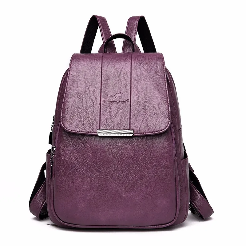 Female Backpacks Sac A Dos Rucksacks For Girls Female BackPack Preppy School Bags For Girl Large Capacity Bagpack Casual Daypack - Цвет: purple
