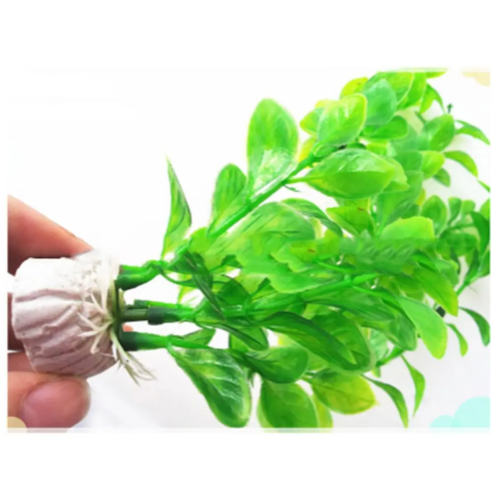 3 шт. Зеленые искусственные пластиковые растения для воды трава аквариума