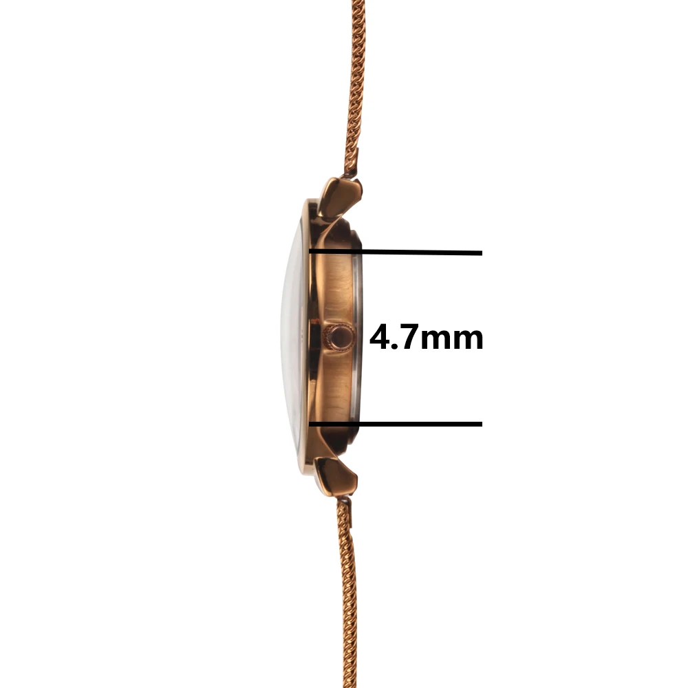 Time100 Женские Кварцевые Часы стрелочный дисплей ультратонкий Чехол Сетка Ремень