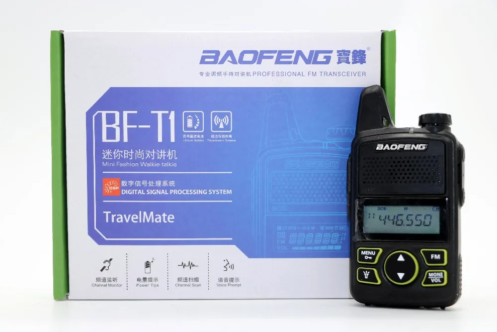 2 шт. BAOFENG BF T1 мини Two Way радио UHF 400 470 МГц 20CH иди и болтай Walkie Talkie “иди Портативный