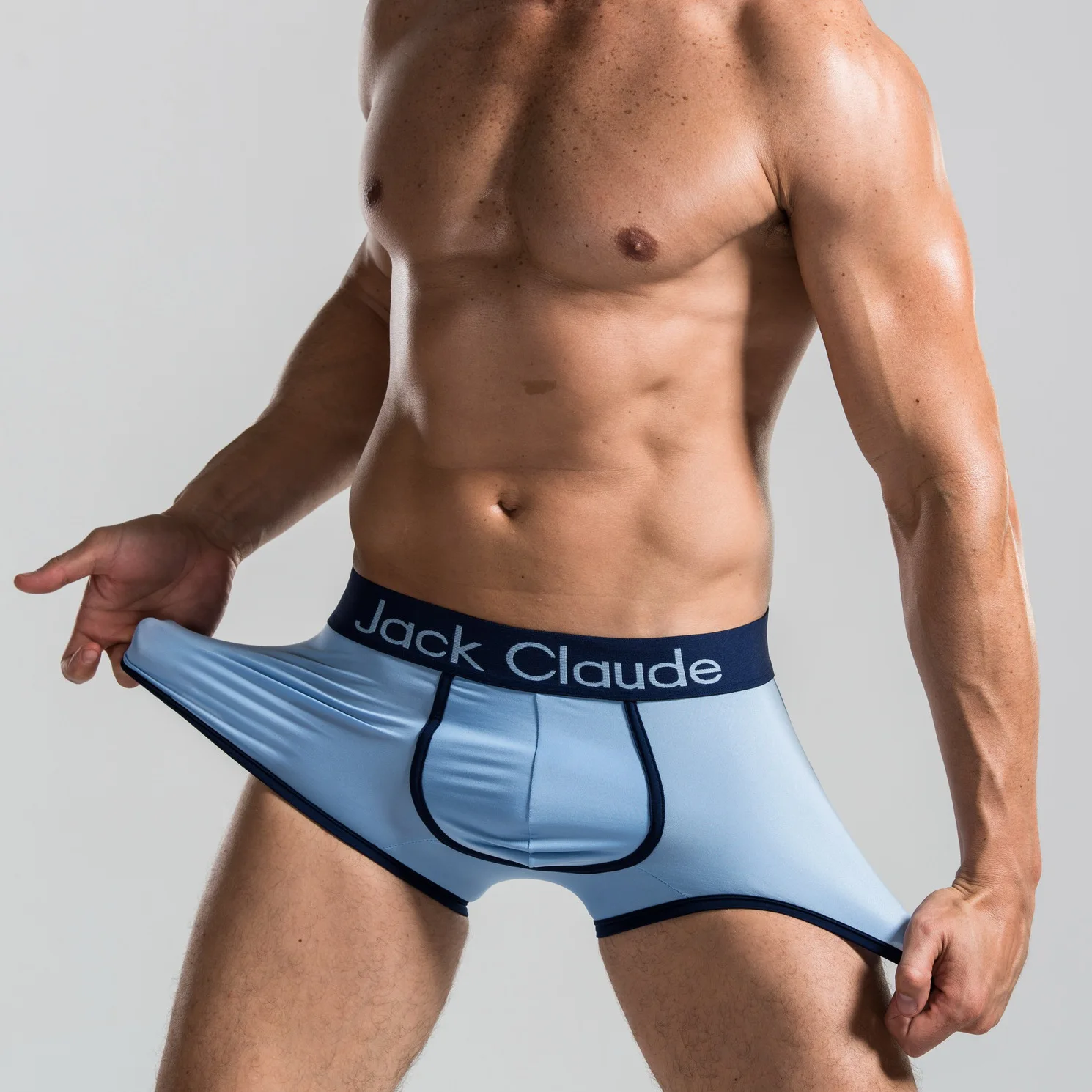 Мужские дышащие трусы боксеры повседневные из молочного шелка u образные для