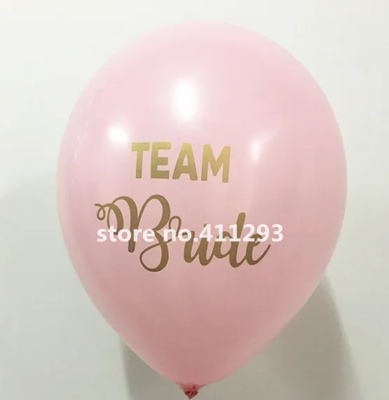 12 шт./лот Команда Невеста шар куры партия черный белый розовый Шарики с золотой