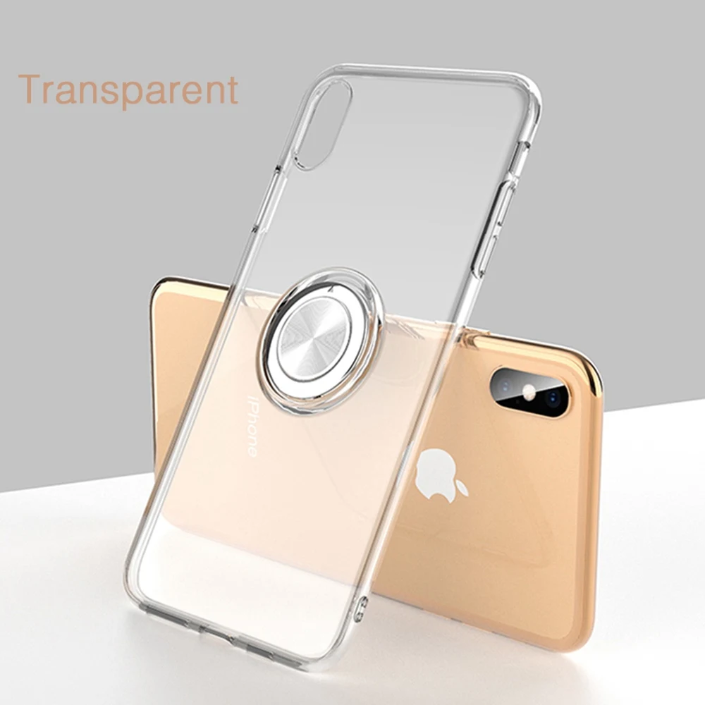 Transparent OTAO Ультратонкий Мягкий ТПУ магнит чехол для телефона для iPhone XS MAX X XR полный корпус тонкий защитный чехол для iPhone 8 7 6 6S Plus Coque - Цвет: Transparent