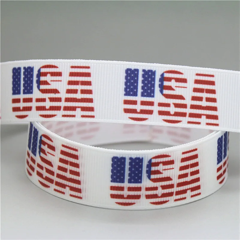 DHK 50 ярдов США Печатный grosgrain ленточный аксессуар украшение для волос Оптовая