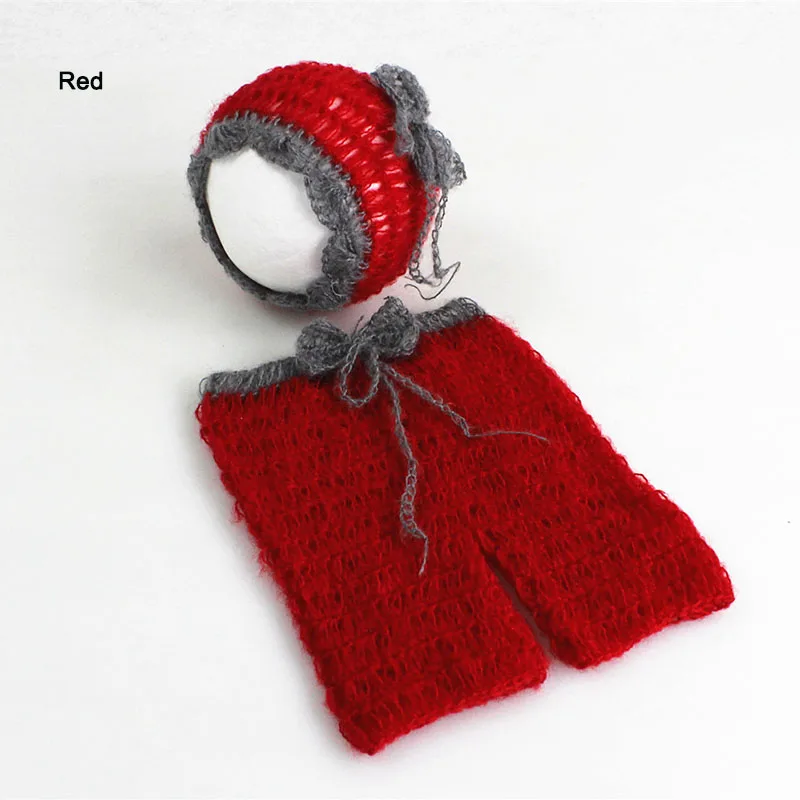 Natual мохеровый реквизит для фотосъемки новорожденных вязаная шляпа с