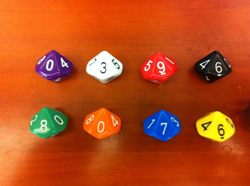 10 (0 9) практика многогранные кости игра DND/TRPG игра/Дети девять сложения умножения и