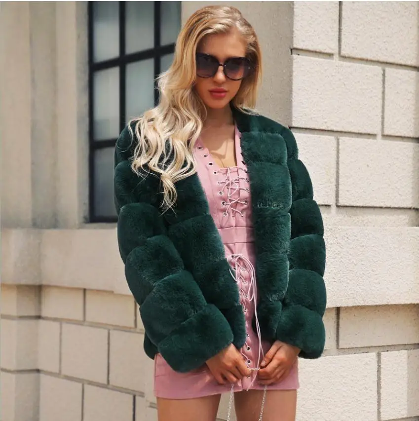 Новые женские зимние осенние куртки с искусственным мехом толстые теплые пальто
