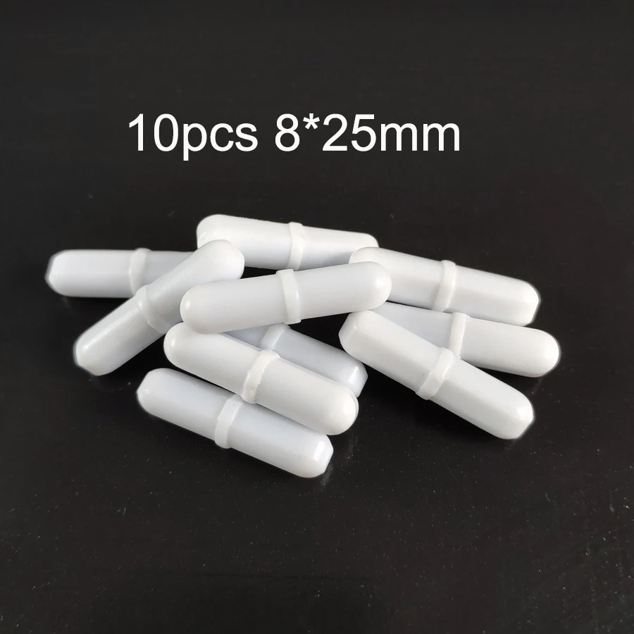 Магнитная мешалка B8 * 25 мм 10 шт. PTFE Миксер с поворотным кольцом белого цвета