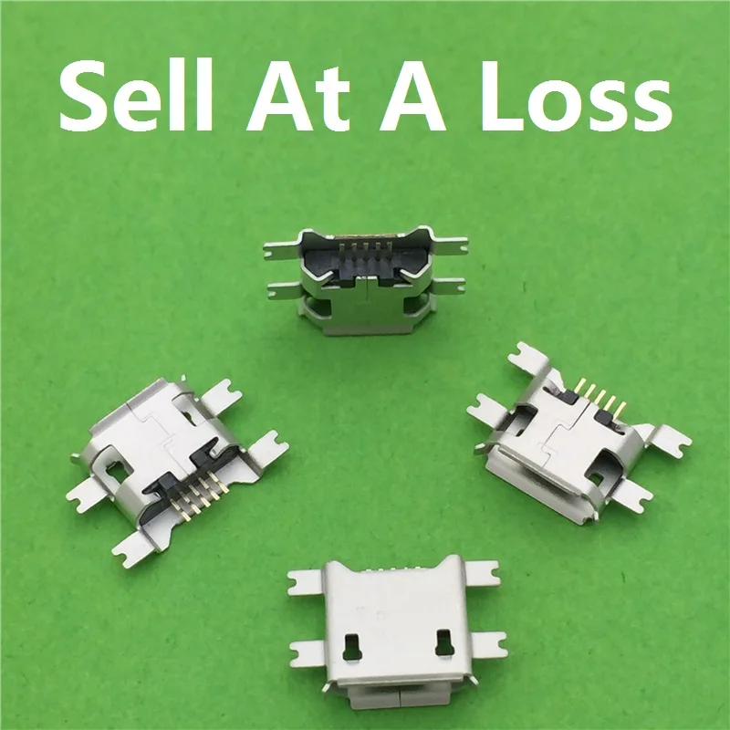 

10 шт./партия, 5-контактный разъем Micro USB G22 SMD, 4 фута