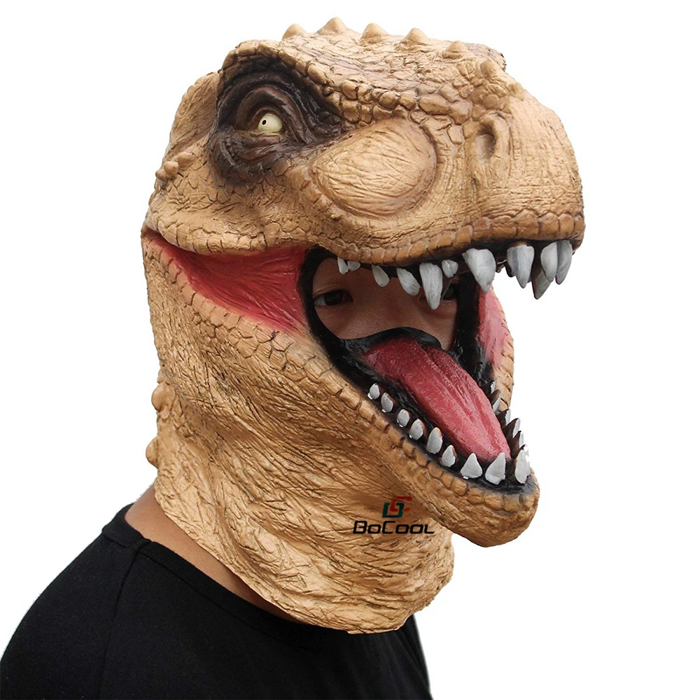 Страшно T Rex в парк развлечений маска Хэллоуин реалистичный с рисунком динозавра