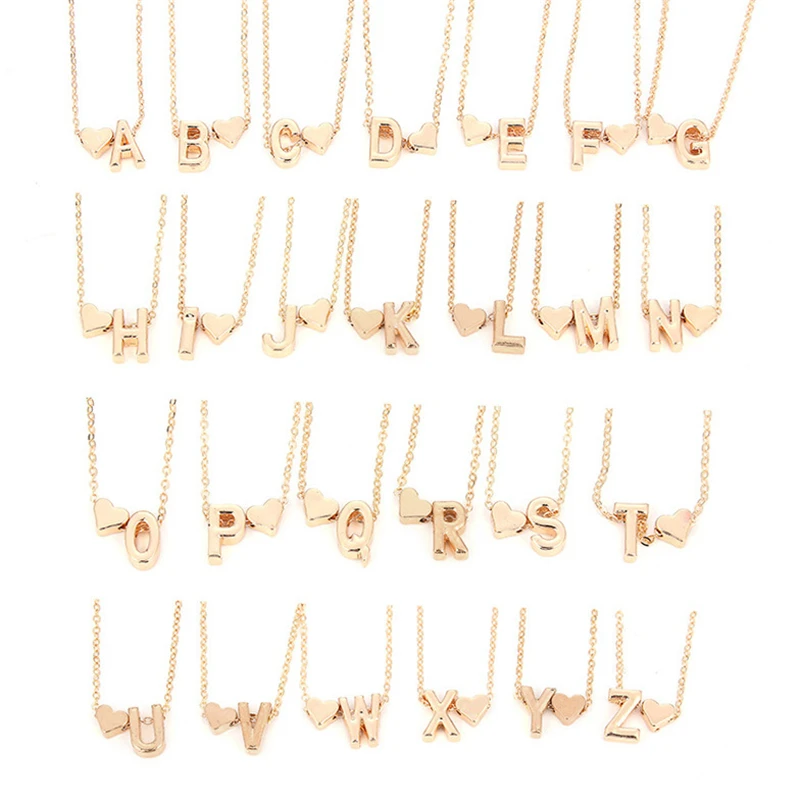 Милое золотое ожерелье с золотыми буквами инициалы имя ожерелья