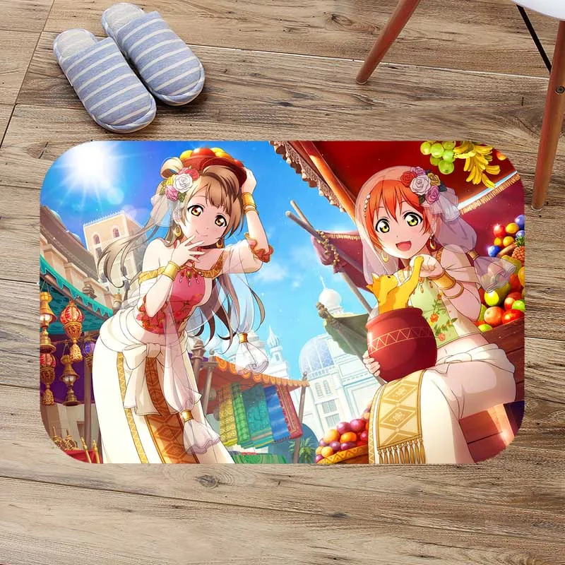 Коврики для ванной Love Live! Школьный нескользящий коврик комнаты Idol Project замшевый