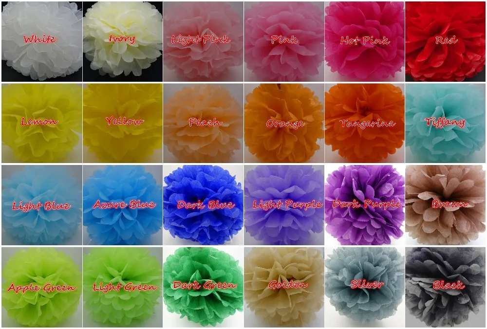 3 размера (20 см 25 35 см) 12 шт. тканевая бумага Pom Poms Свадебная вечеринка домашний