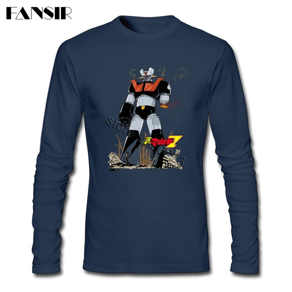 Аниме Mazinger Z Принт Тенниска Рубашка для мужчин с длинными рукавами Одежда