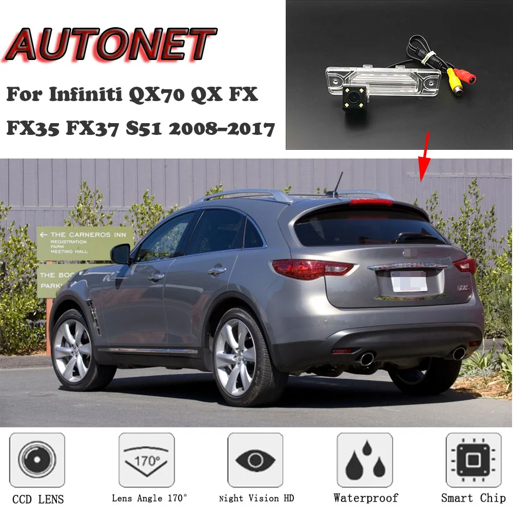 Камера заднего вида с ночным видением для Infiniti QX70 QX FX FX35 FX37 S51 2008 ~ 2017|Камеры авто| |