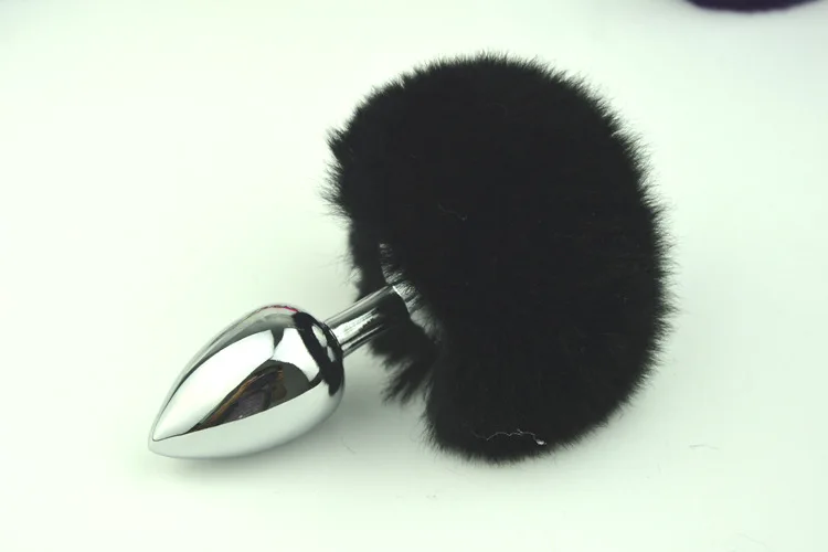 Waterproof Small Size Metal Rabbit Tail Anal Plug bunny 10 Color Butt Booty Beads Stainless Sex products | Красота и здоровье