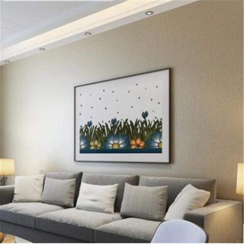 Обои из нетканых материалов для спальни теплые обои гостиной 3d шелк простые