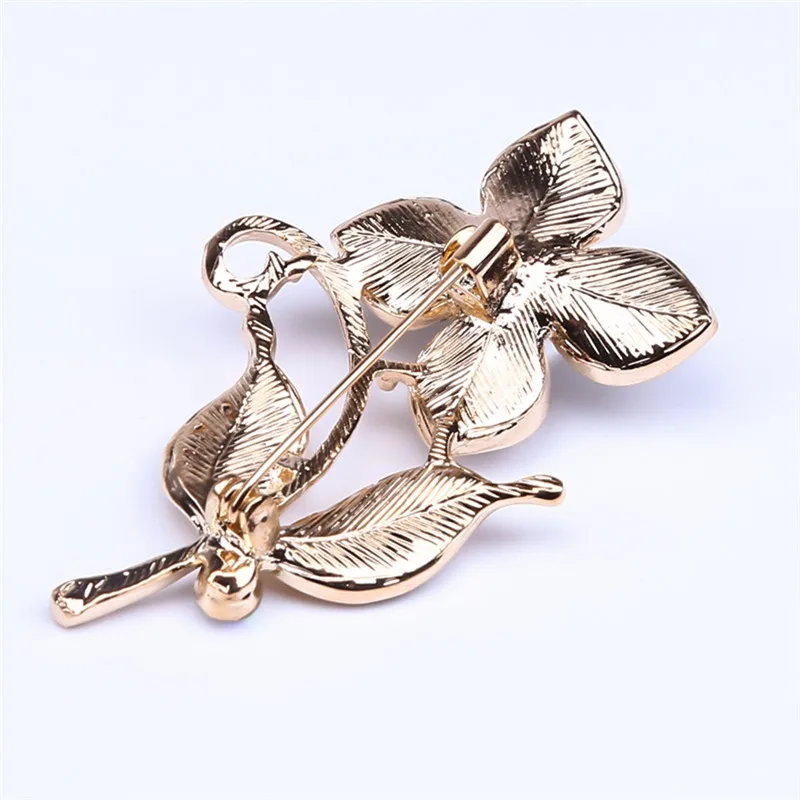 Pinksee романтическая роза цветок кристалл броши для женщин жемчужина свадебная