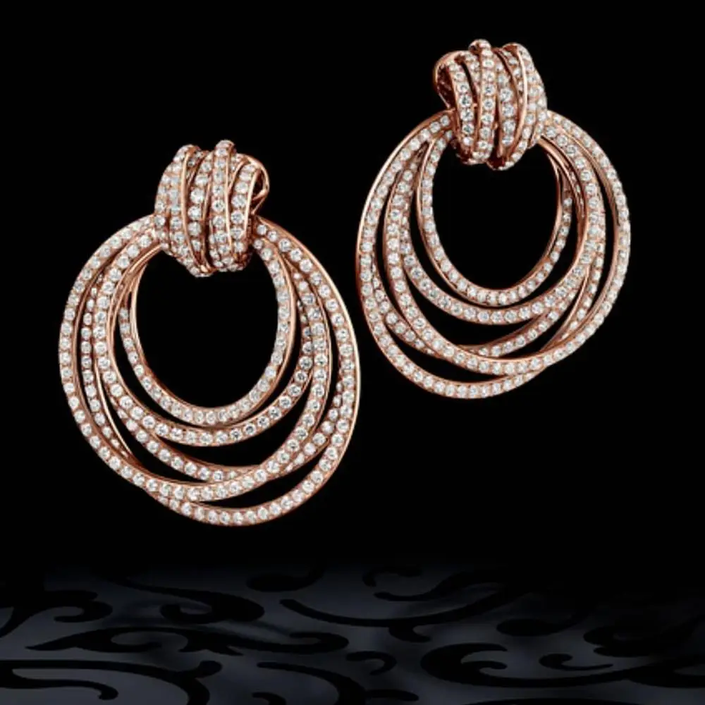Женские круглые серьги-подвески 52 мм большие роскошные висячие серьги с