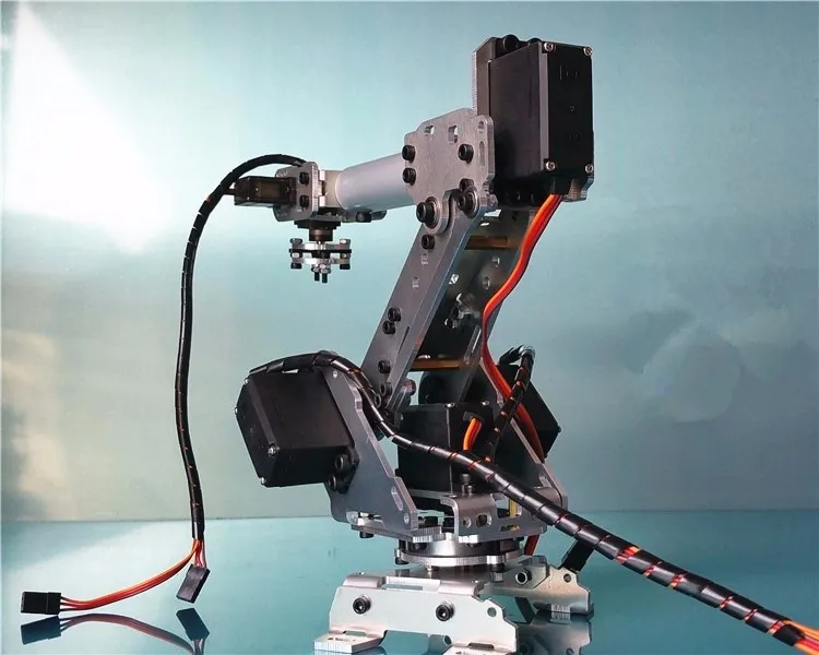 6 DOF CNC алюминиевая Роботизированная рама руки ABB промышленная модель робота 6-asix robot arm 6 servos