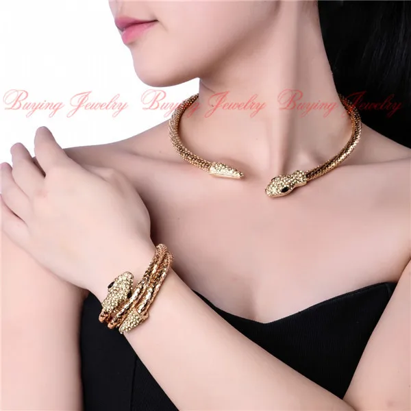 Винтаж подарок ювелирные изделия 9 Цвета 2 стиля себе змея Мода цепи кристалл