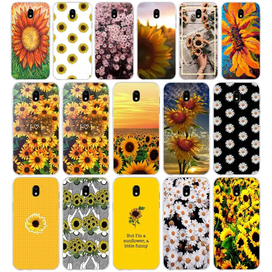 Чехол для телефона 268SD из мягкого силикона и ТПУ с подсолнухами цветами Samsung j3 j5 j7