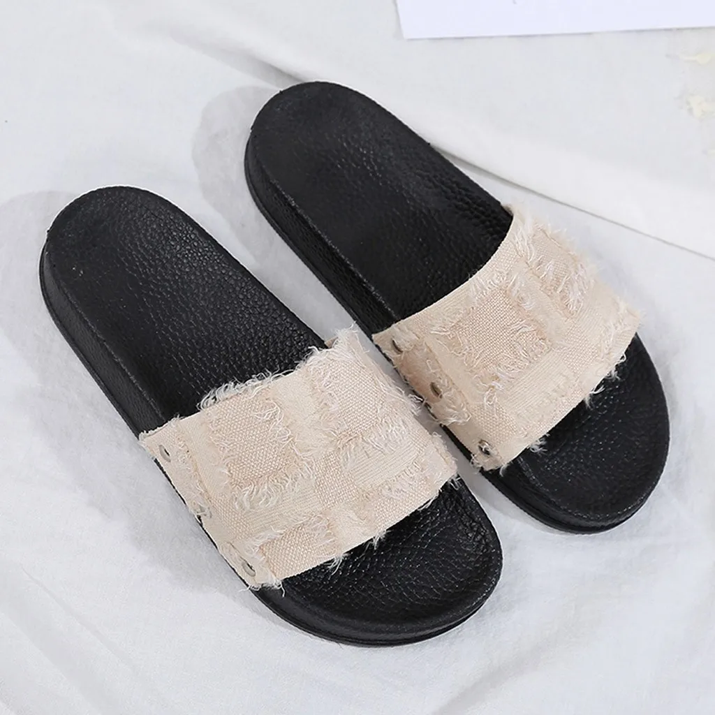 Женские тапочки модные летние повседневные пляжные шлепанцы без застежек