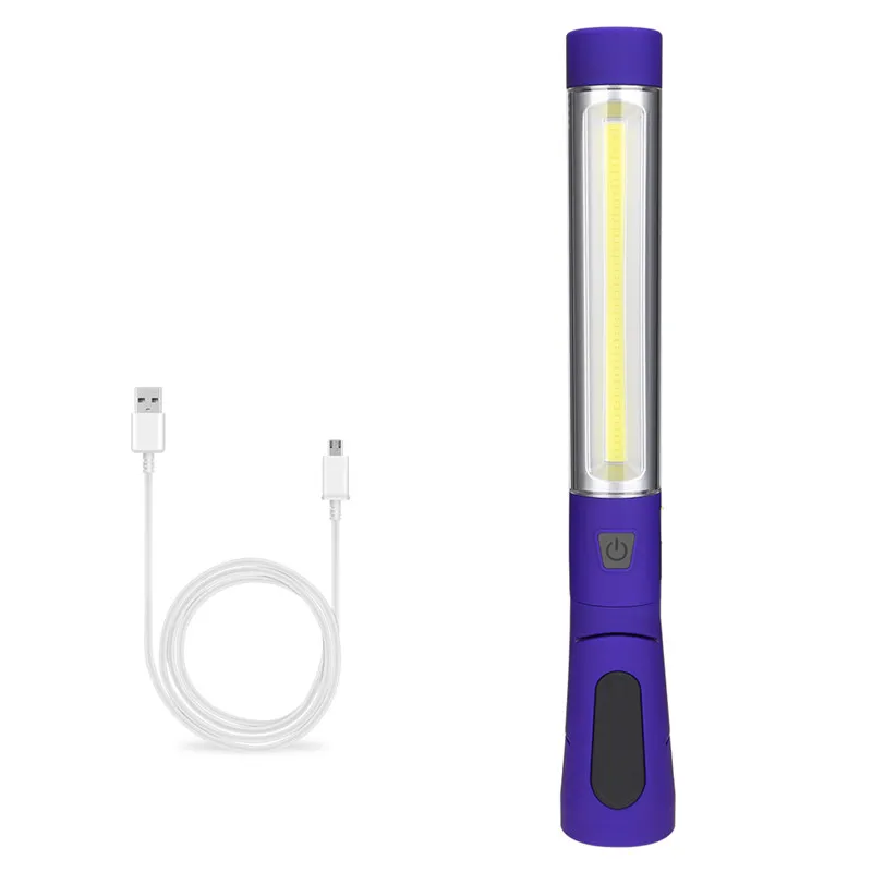 Flashlight 2 SANYI USB Встроенный перезаряжаемый аккумулятор фонарик Магнитный фонарь светодиодный COB Рабочая лампа 3 режима 3800 лм портативный фонарь для кемпинга - Испускаемый цвет: Flashlight 2
