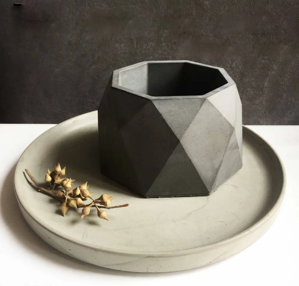 Силиконовая форма PRZY для цемента цветочные горшки вырезанные искусственная