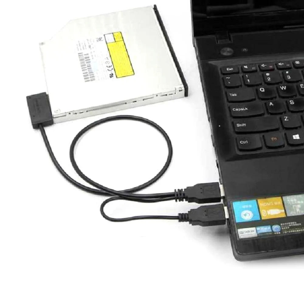 USB 2 0 Type A To 13 pin (7 + 6) SATA Кабель-адаптер внешняя мощность для ноутбука CD-ROM DVD-ROM