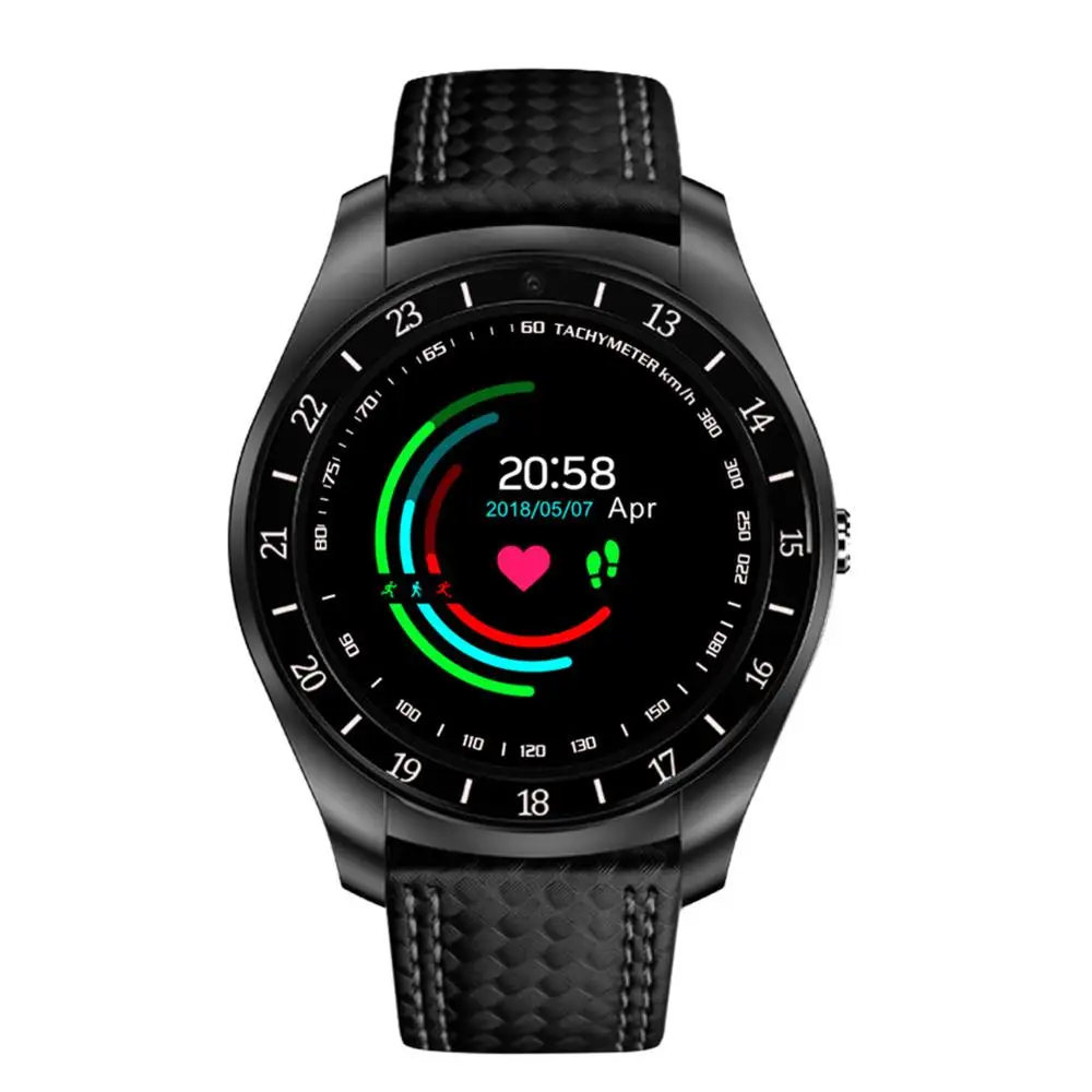 V10 Смарт часы для мужчин браслет с камерой Bluetooth Smartwatch Шагомер монитор сердечного ритма Sim карты наручные часы для телефона Android - Цвет: Черный