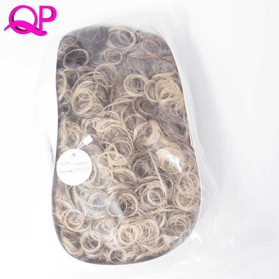 Qp Надувные вьющиеся волосы афроамериканские короткие парики для женщин 613