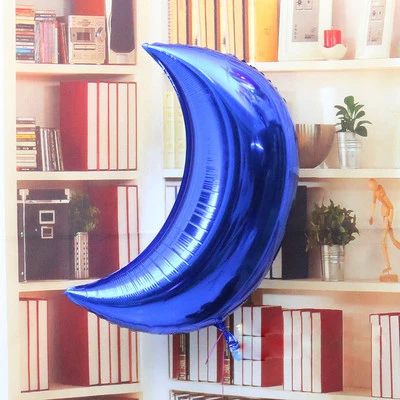 36 дюймов золотистые Серебристые шарики в форме полумесяца алюминиевой фольги