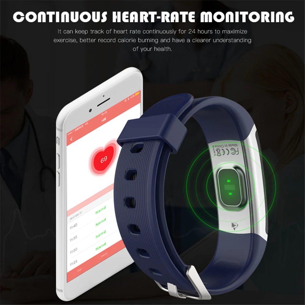 Sport Smart Wristband Color Screen Bracelet Man/Women Fitness Tracker Heart Rate Monitor Waterproof IP67 Band | Электроника