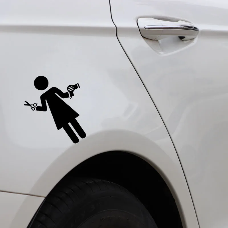 YJZT 11.1CM*14.8CM Stylish Barber Shop Haircut Silhouette Vinyl Decoration Car Sticker C22-0107 | Автомобили и мотоциклы